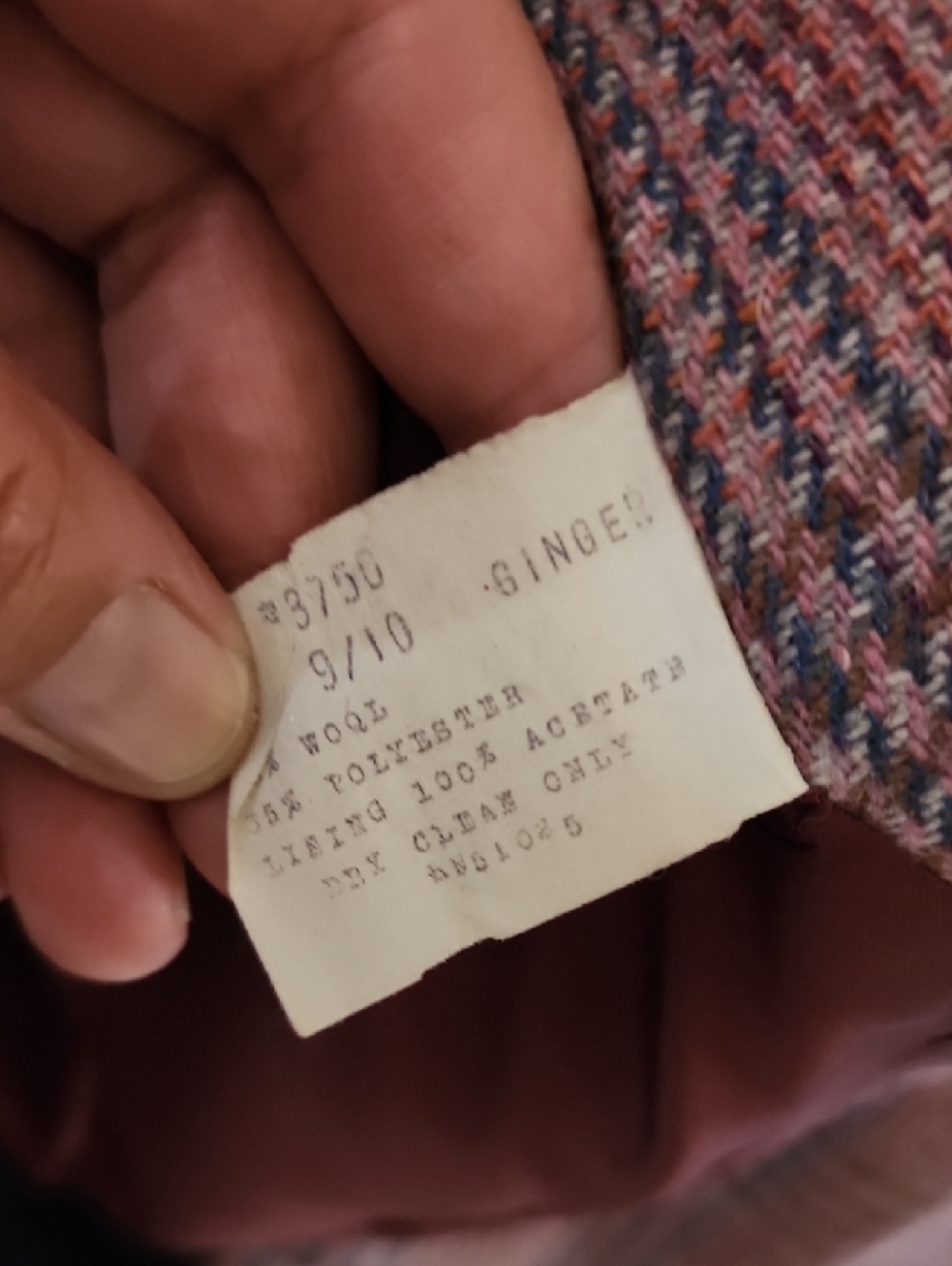 Oscar de la Renta Vintage Plaid Skirt Suit Set Mauve Wool Blend 2PC - Picture 12 of 16